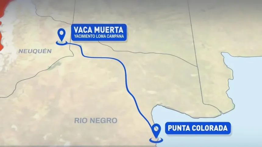 Oleoducto Vaca Muerta alcanza hito clave con cruce del Río Negro