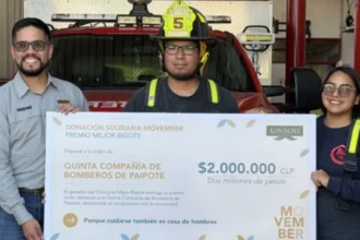Trabajador de Kinross donó premio a la Quinta Compañía de Bomberos de Paipote