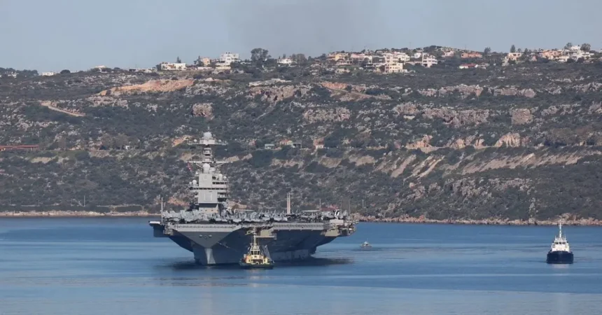 USS Gerald R. Ford se aleja temporalmente de la campaña contra Irán para reparaciones tras incendio