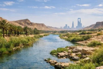 Wadi Hanifah: El valle desértico transformado en oasis gracias al agua reciclada
